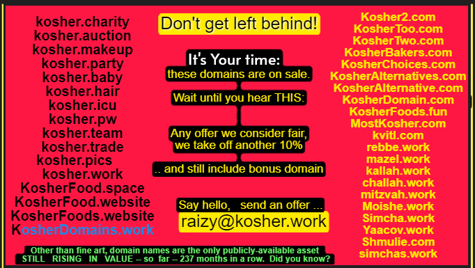 kosher-domains-for-sale-Raizy-one-word